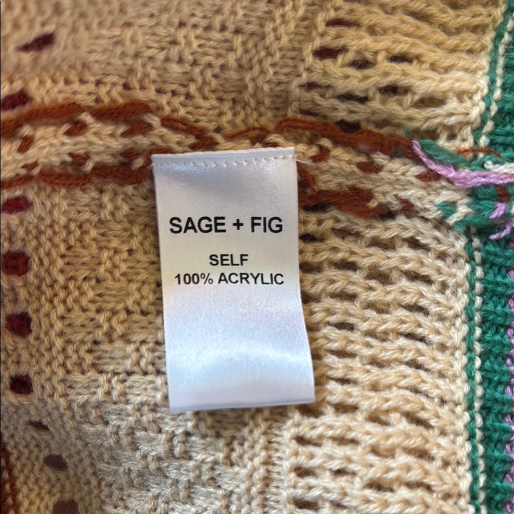 Sage + Fig Women's Medium Colorful Striped Open Front Cardigan Sweater NWT‎ - Picture 9 of 10